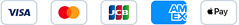 対応クレジットカード（VISA, Mastercard, JCB, AMEX）